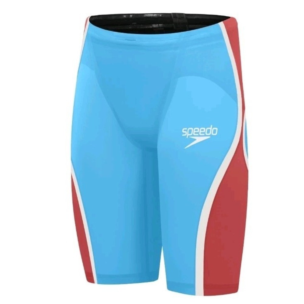 SPEEDO LZR Intent 2.0 Jammer‎ Swim Shorts Size 26 Blue/Red Fastskin